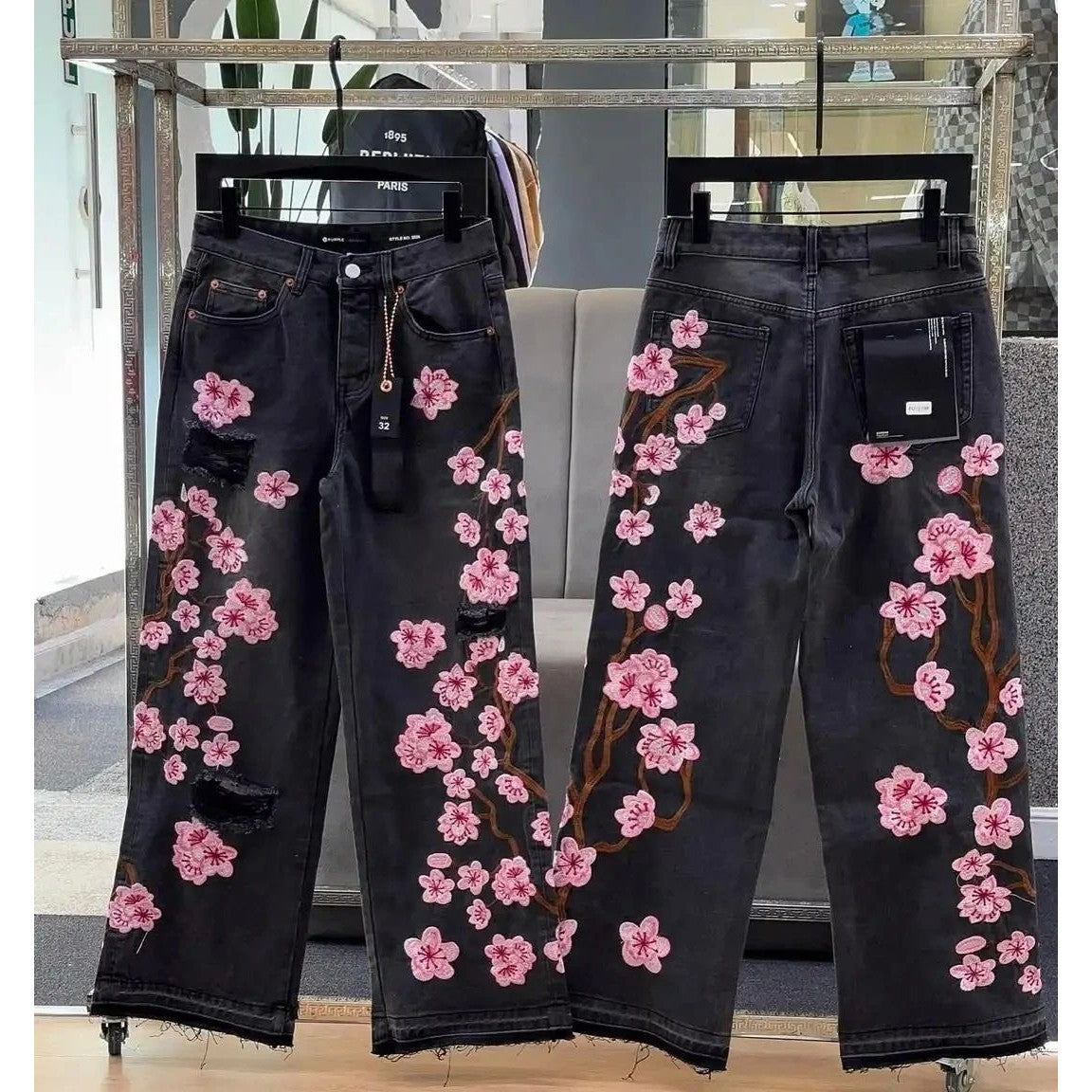 Sirwal Mutarraz Embroidered Denim