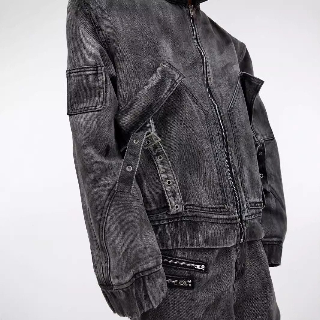 Al-Qamar Ensemble Denim Vintage Set