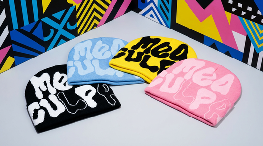 Qub'a Beanie Mea Culpa Rhinestone (Limited Edition) - Y2K Hip Hop