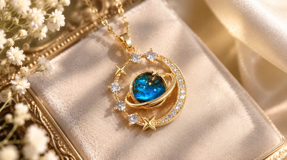 Najm wa Qamar (Star & Moon) Necklace