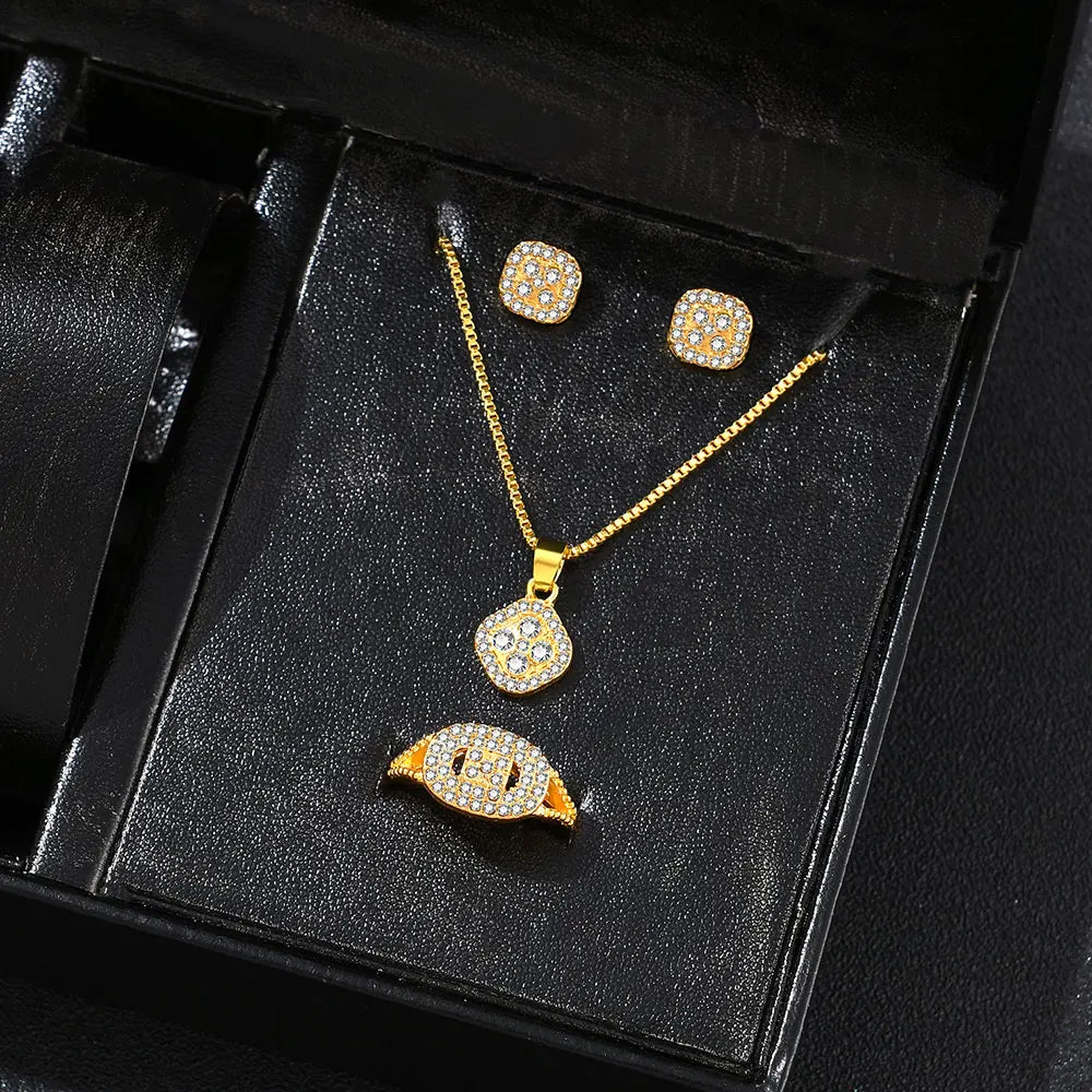 Majmu'a Set Luxury Cube Jewelry - 3 Pieces