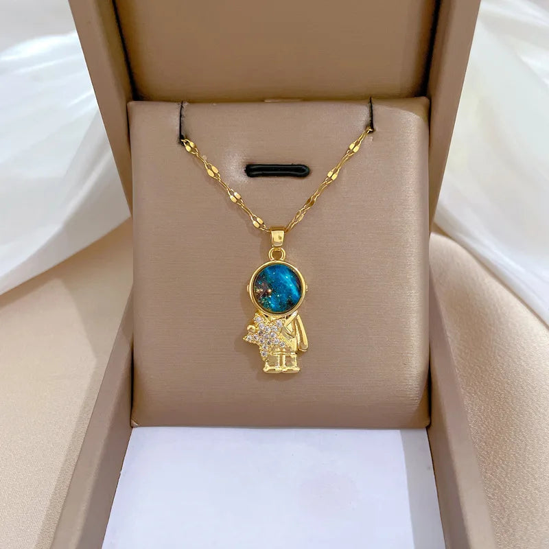 Najm wa Qamar (Star & Moon) Y2K Necklace