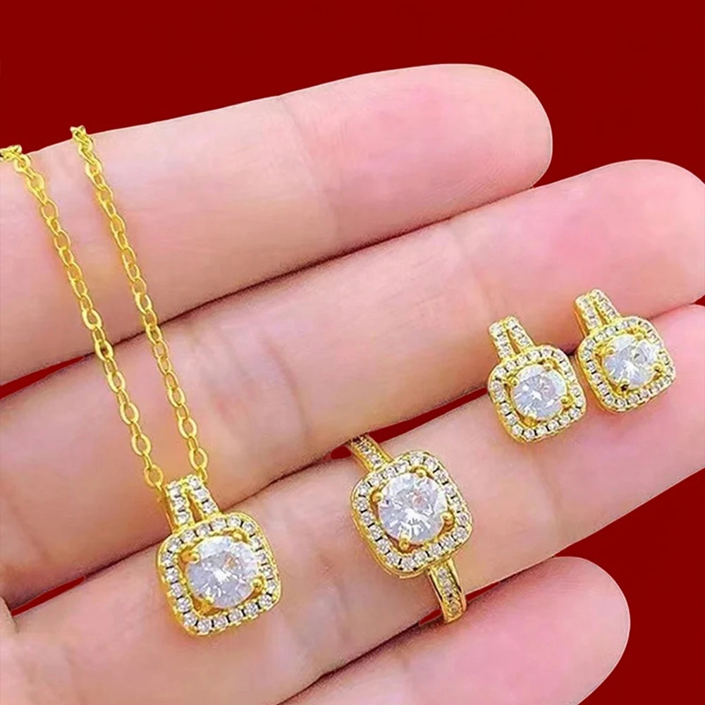 Majmu'a Set Luxury Cube Jewelry - 3 Pieces