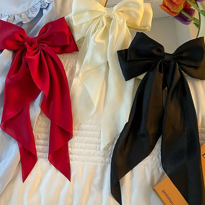 Fiyun Elegant Satin Hair Clip - Large Ribbon