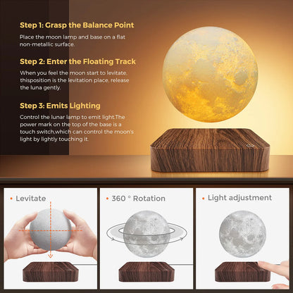 Qamar Floating Magnetic Lamp - 3D LED
