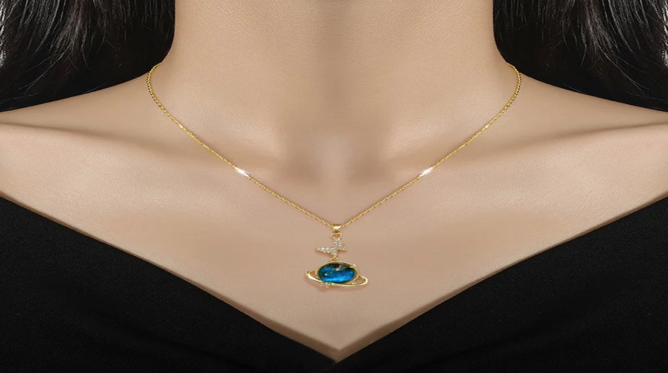 Najm wa Qamar (Star & Moon) Y2K Necklace