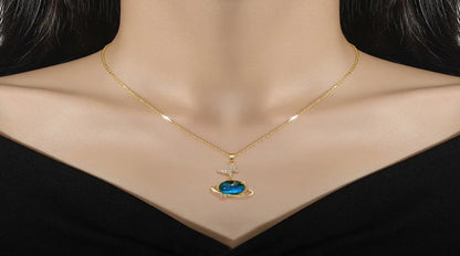 Najm wa Qamar (Star & Moon) Y2K Necklace