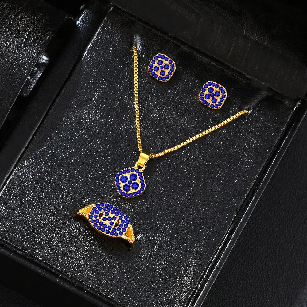 Majmu'a Set Luxury Cube Jewelry - 3 Pieces