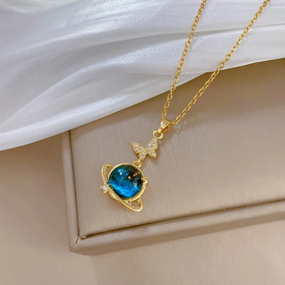 Najm wa Qamar (Star & Moon) Y2K Necklace
