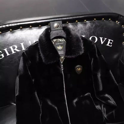 Luxe Noir Velvet Jacket