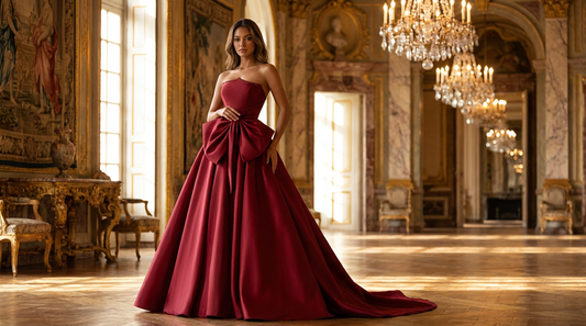 Fakhama Luxurious Red Strapless Dress